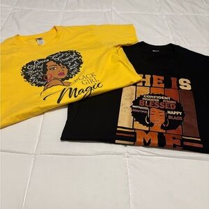 Set of Black Girl T-shirts